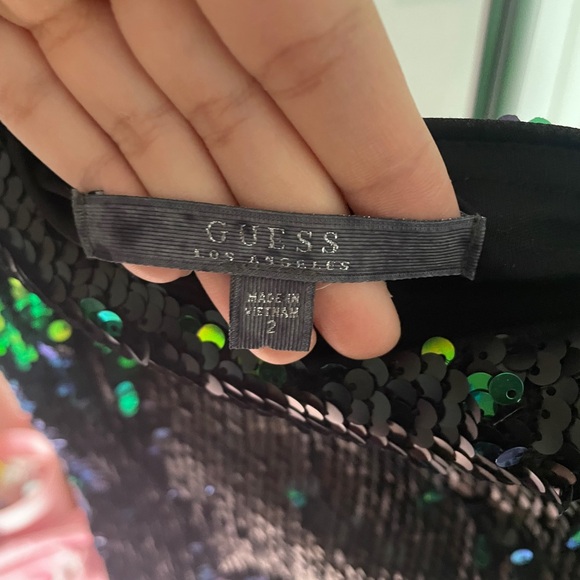 GUESS sequin off the shoulder mini dress - Picture 4 of 4